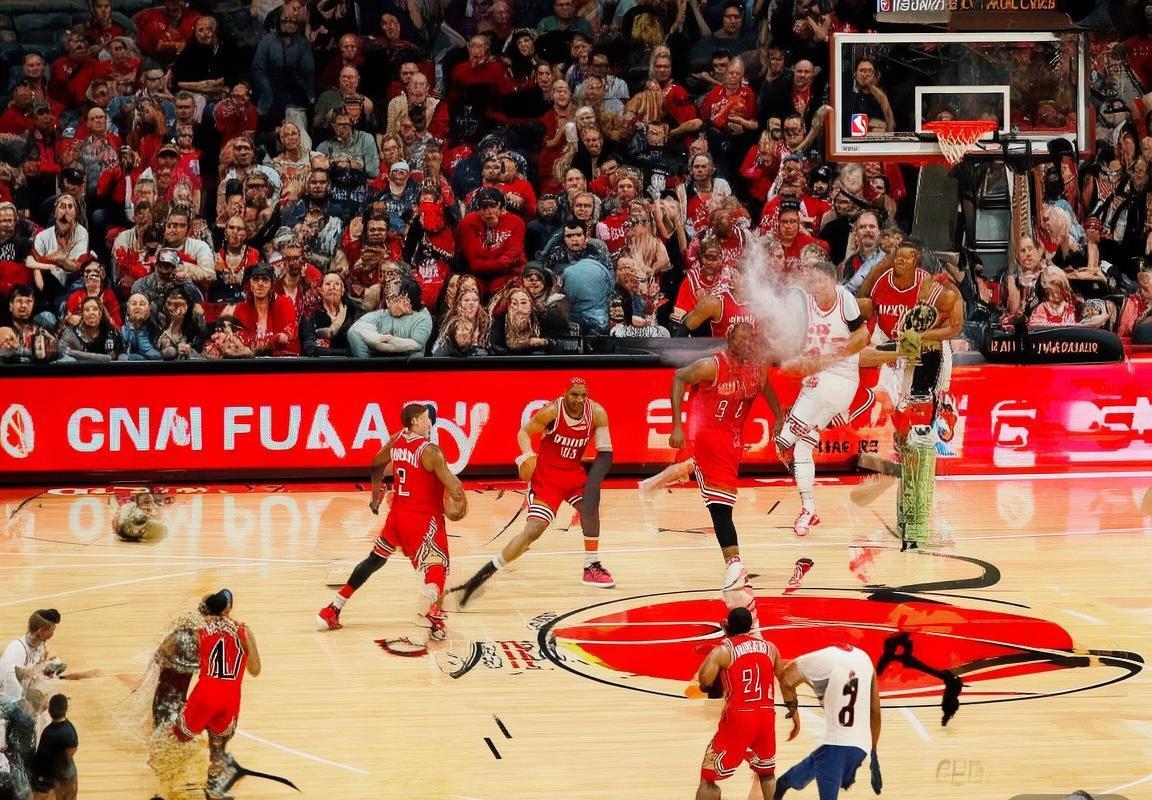 2020NBA火箭对公牛激情对决：火花碰撞精彩瞬间回顾(图1)